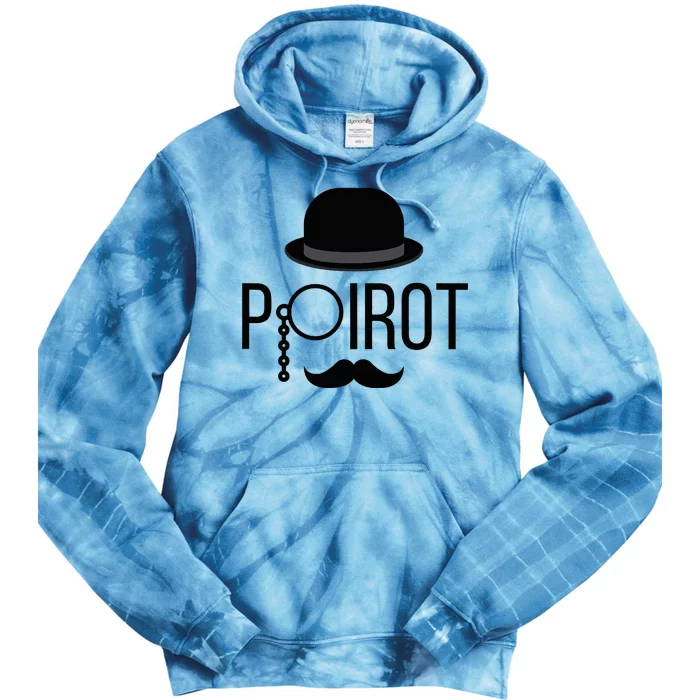 Poirot Hat Mustache Monocle Tie Dye Hoodie