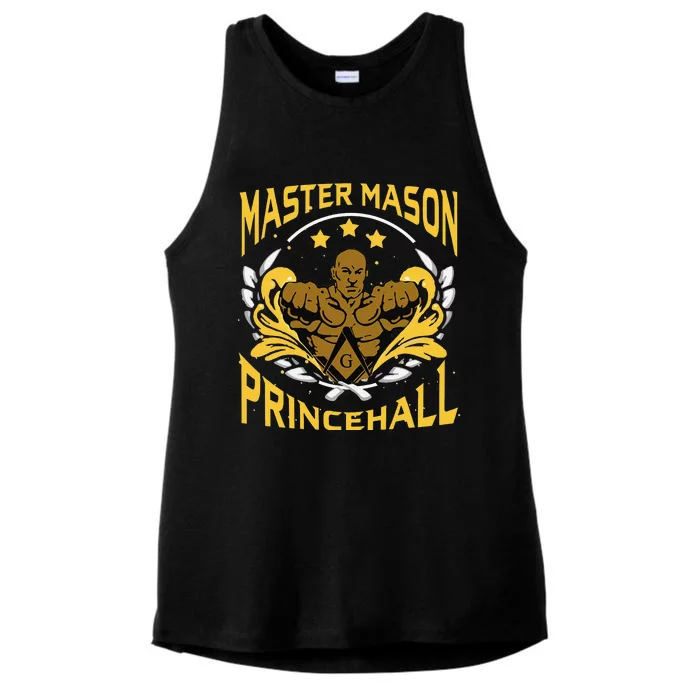 Prince Hall Master Mason PHA Masonic Father's Day Gift Ladies Tri-Blend Wicking Tank