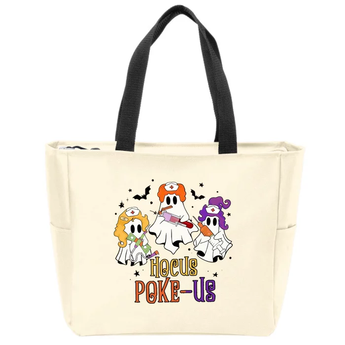 Phlebotomist Halloween Medical Lab Techer Crew Spooky Nurse Zip Tote Bag