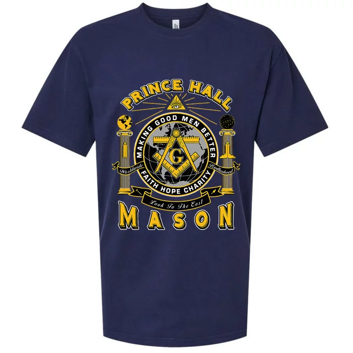 Prince Hall Mason Making Good Better Look To The East Sueded Cloud Jersey T-Shirt