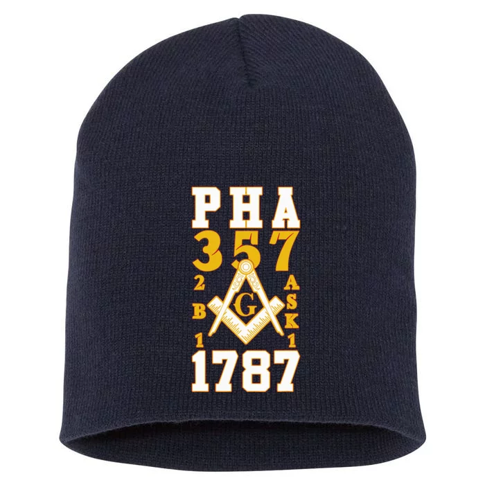 Prince Hall Mason PHA 357 2b1ask1 1787 Masonic Thanksgiving Short Acrylic Beanie