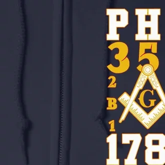 Prince Hall Mason PHA 357 2b1ask1 1787 Masonic Thanksgiving Full Zip Hoodie