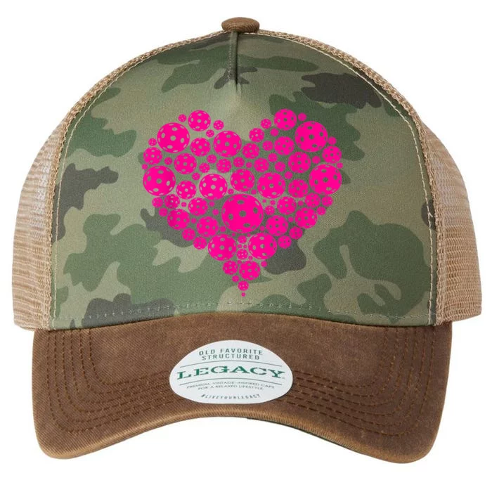 Pickleball Heart Marker Players Pickleball Game Best Gift Legacy Tie Dye Trucker Hat