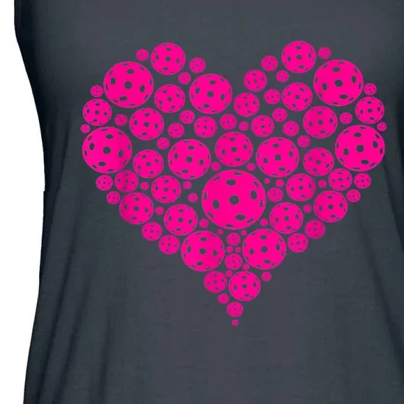 Pickleball Heart Marker Players Pickleball Game Best Gift Ladies Essential Flowy Tank