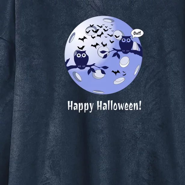 Pickleball Halloween Moon | Halloween | Pickleball Moon | Great Pickleball Hooded Wearable Blanket