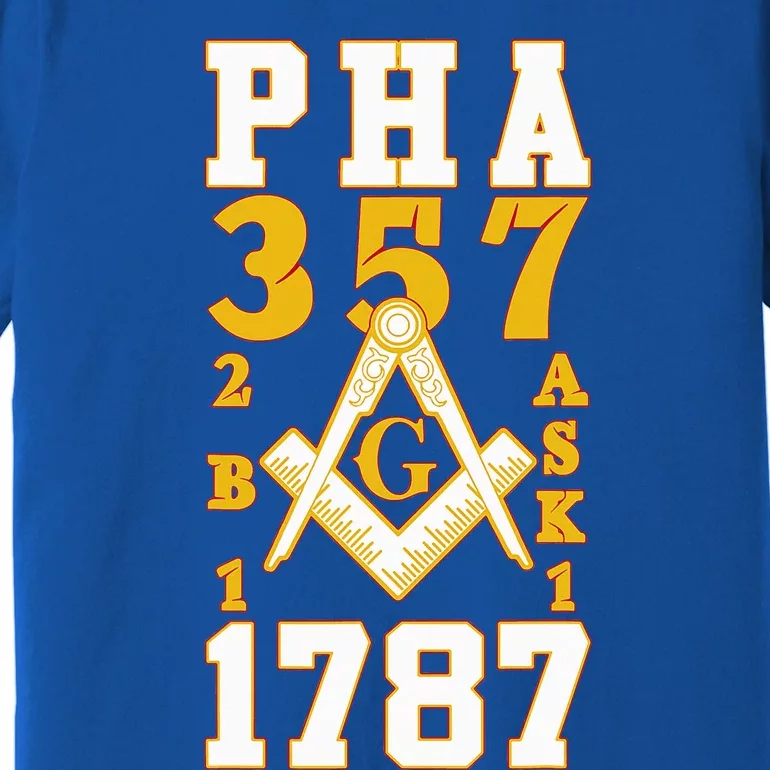 Prince Hall Mason PHA 357 2b1ask1 1787 Masonic Thanksgiving Premium T-Shirt