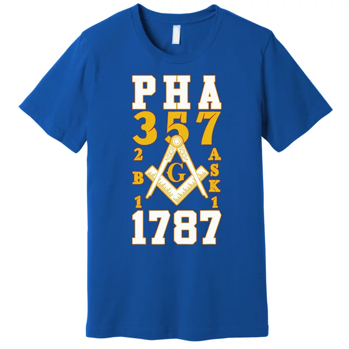 Prince Hall Mason PHA 357 2b1ask1 1787 Masonic Thanksgiving Premium T-Shirt