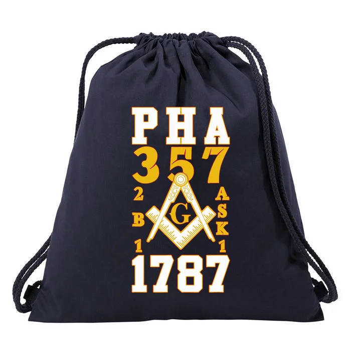 Prince Hall Mason PHA 357 2b1ask1 1787 Masonic Thanksgiving Drawstring Bag