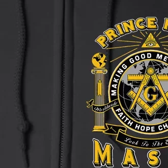 Prince Hall Mason Making Good Better Look To The East Full Zip Hoodie