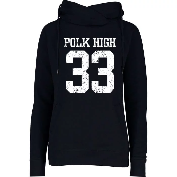 Polk High Number 33 Womens Funnel Neck Pullover Hood