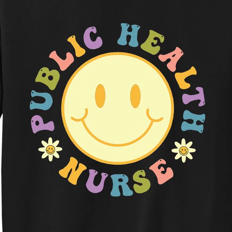 Public Health Nurse Women Groovy Public Health Nursing Sweatshirt