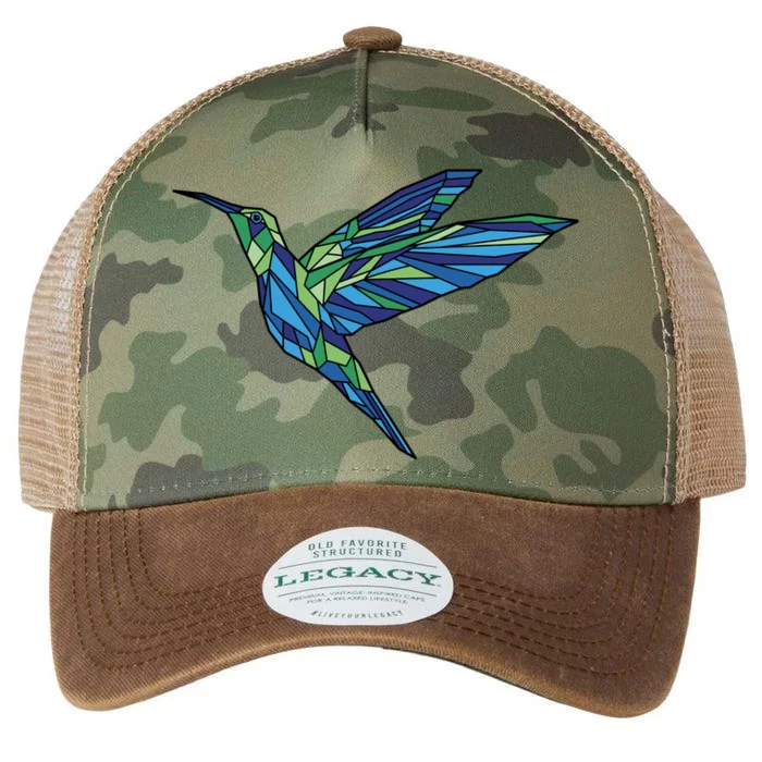 Polygonal Hummingbird Nature Legacy Tie Dye Trucker Hat