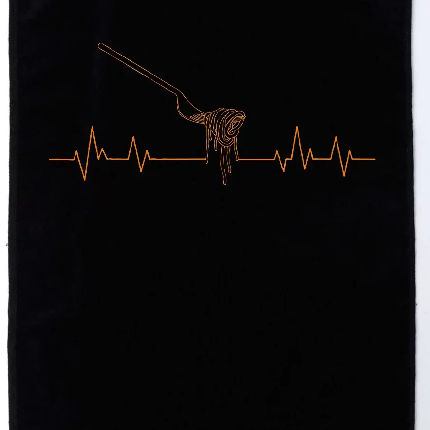 Pasta Heartbeat Noodles Italian Cook Fork Platinum Collection Golf Towel