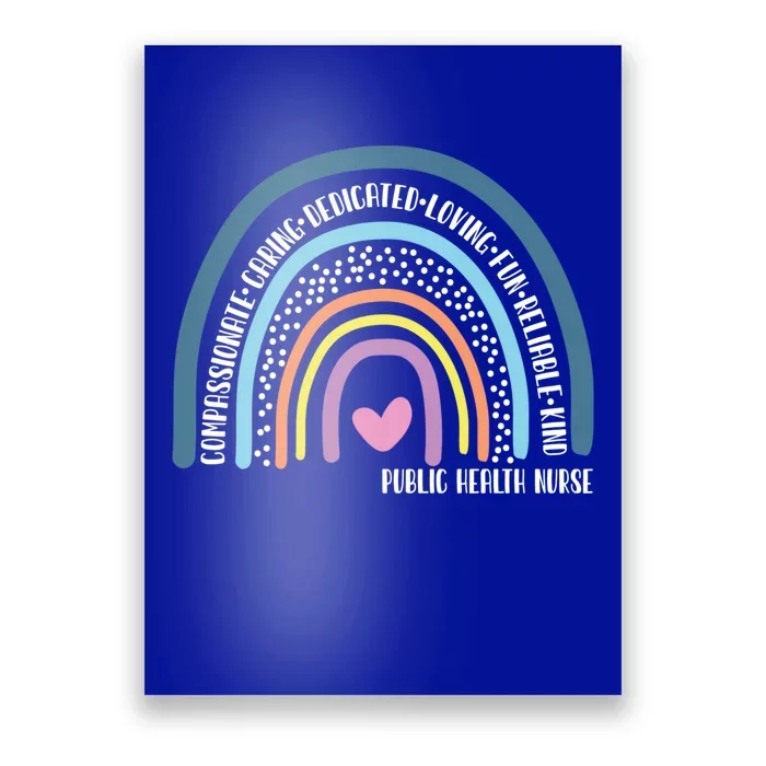 Public Health Nurse Cute Rainbow Gift Poster