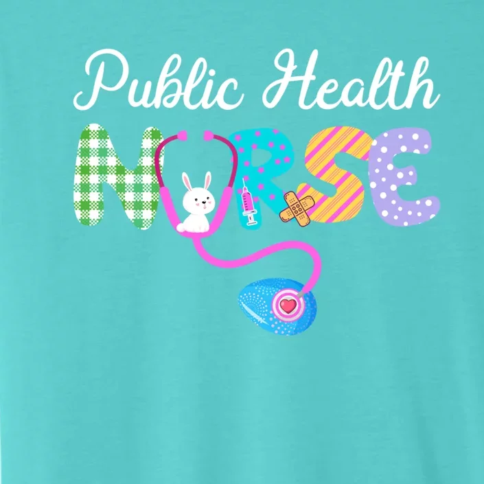 Public Health Nurse Plaid Egg Bunny Love Stethoscope Rnnurse Gift ChromaSoft Performance T-Shirt