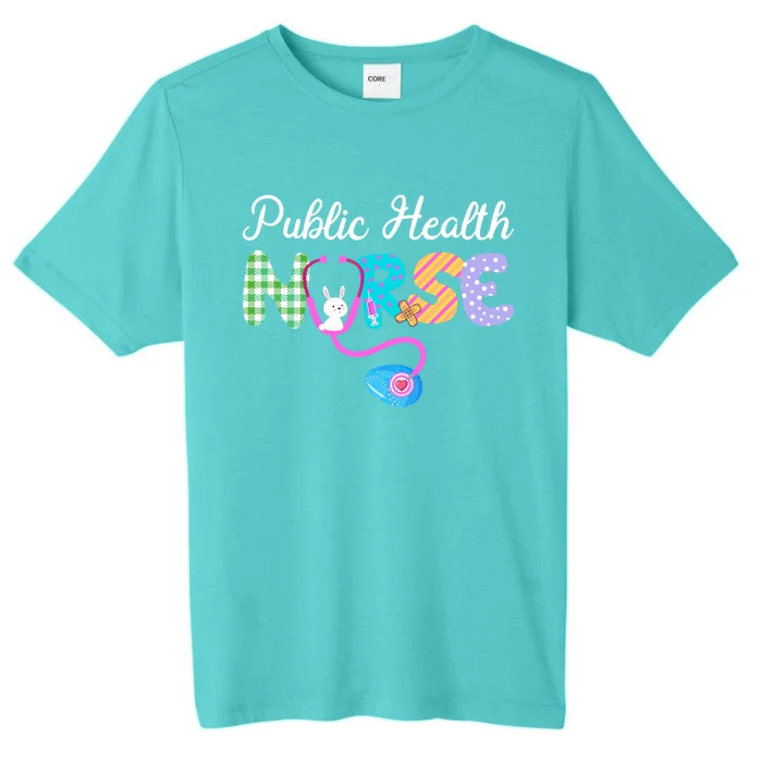 Public Health Nurse Plaid Egg Bunny Love Stethoscope Rnnurse Gift ChromaSoft Performance T-Shirt