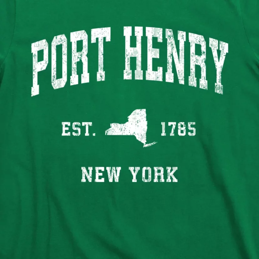 Port Henry New York Ny Vintage Athletic Sports T-Shirt