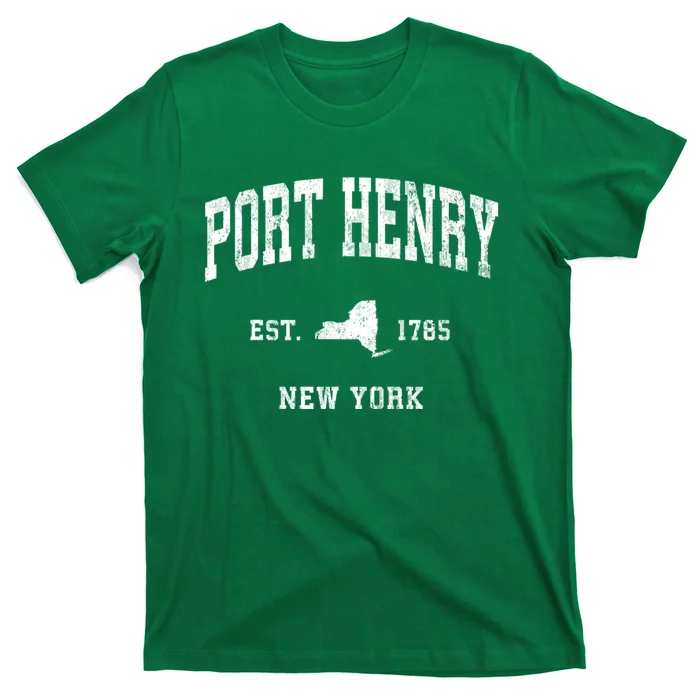 Port Henry New York Ny Vintage Athletic Sports T-Shirt