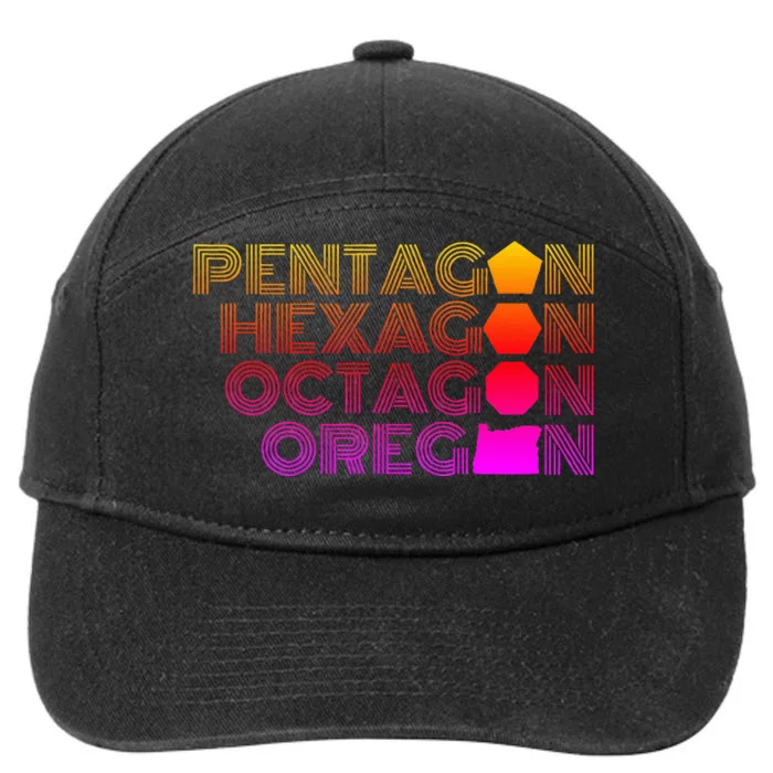 Pentagon Hexagon Octagon Oregon 7-Panel Snapback Hat