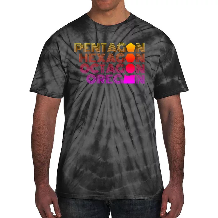 Pentagon Hexagon Octagon Oregon Tie-Dye T-Shirt