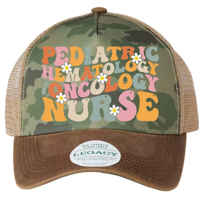 Pediatric Hematology Oncology Nurse Groovy PEDS Hem Onc Legacy Tie Dye Trucker Hat