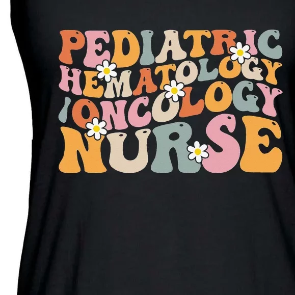 Pediatric Hematology Oncology Nurse Groovy PEDS Hem Onc Ladies Essential Flowy Tank