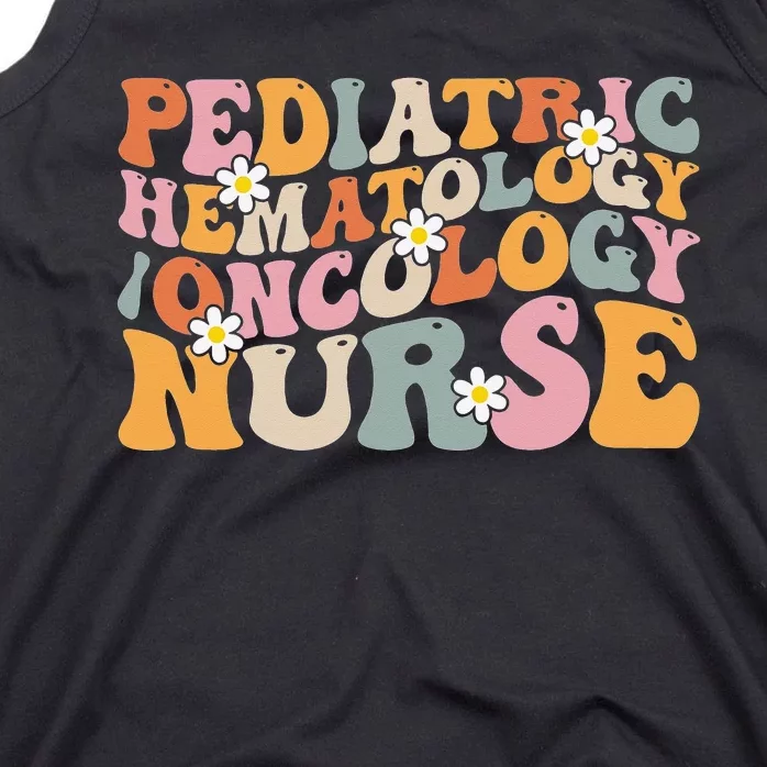 Pediatric Hematology Oncology Nurse Groovy PEDS Hem Onc Tank Top