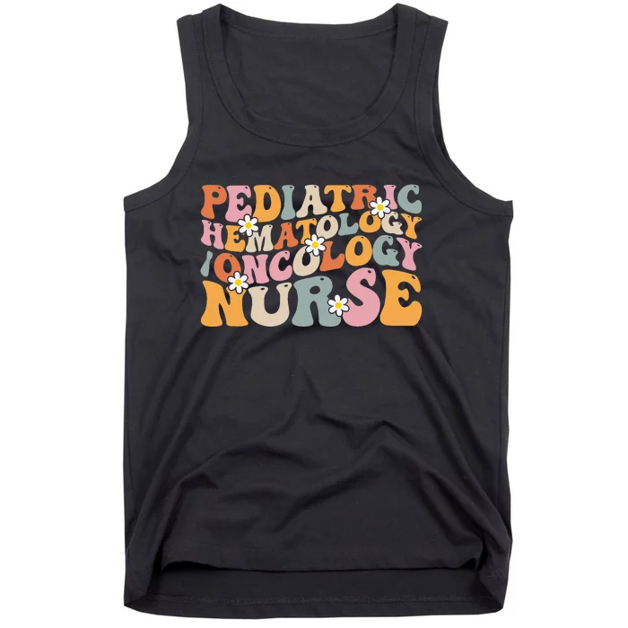 Pediatric Hematology Oncology Nurse Groovy PEDS Hem Onc Tank Top