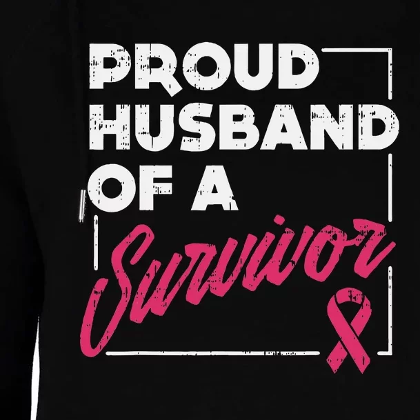 Proud Husband Of Survivor Breast Cancer Awareness Gift Womens Funnel Neck Pullover Hood