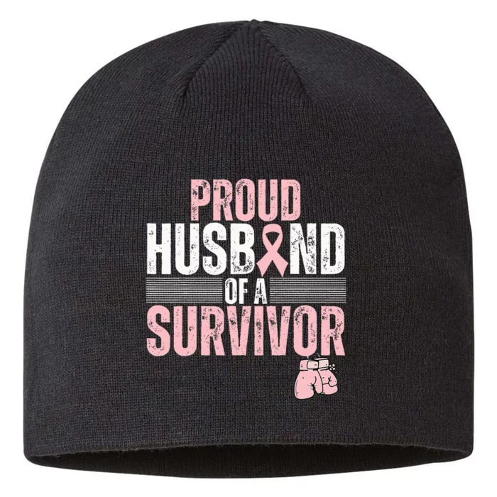 Proud Husband Of Survivor Breast Cancer Survivor Awareness 8 1/2in Sustainable Knit Beanie