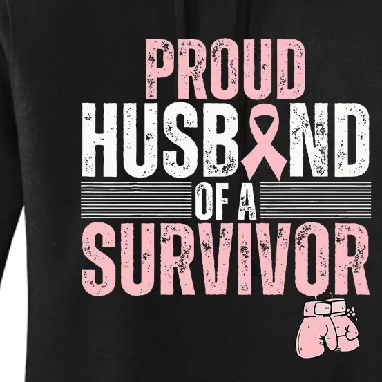 Proud Husband Of Survivor Breast Cancer Survivor Awareness Women's Pullover Hoodie