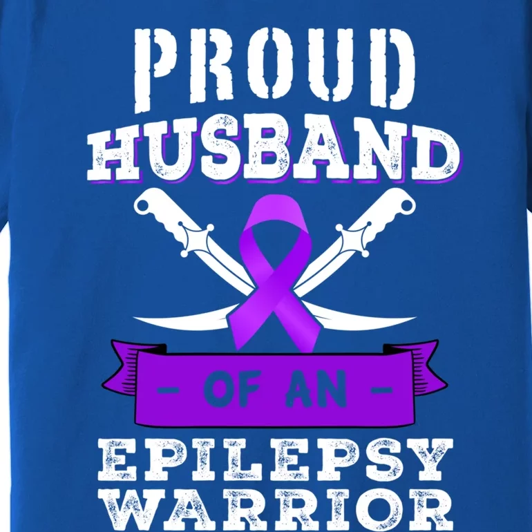 Proud Husband Of Epilepsy Warrior Seizure Disorder Awareness Gift Premium T-Shirt