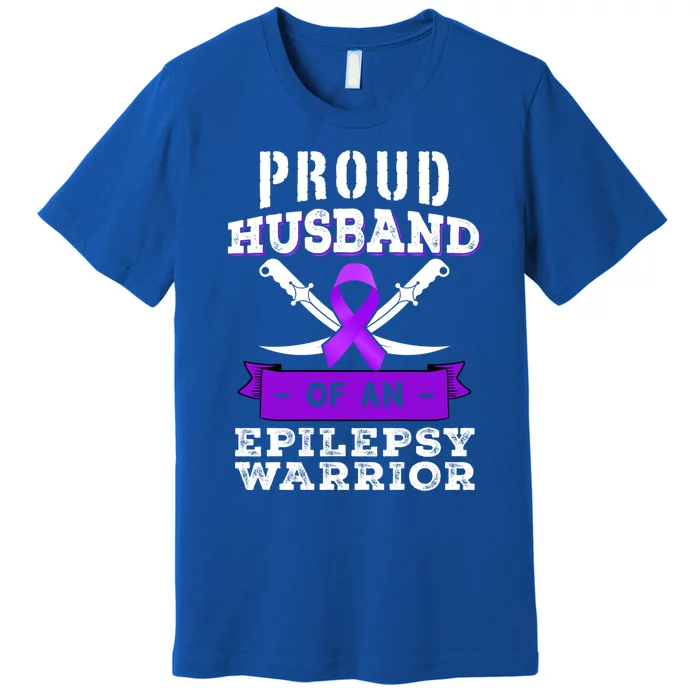 Proud Husband Of Epilepsy Warrior Seizure Disorder Awareness Gift Premium T-Shirt