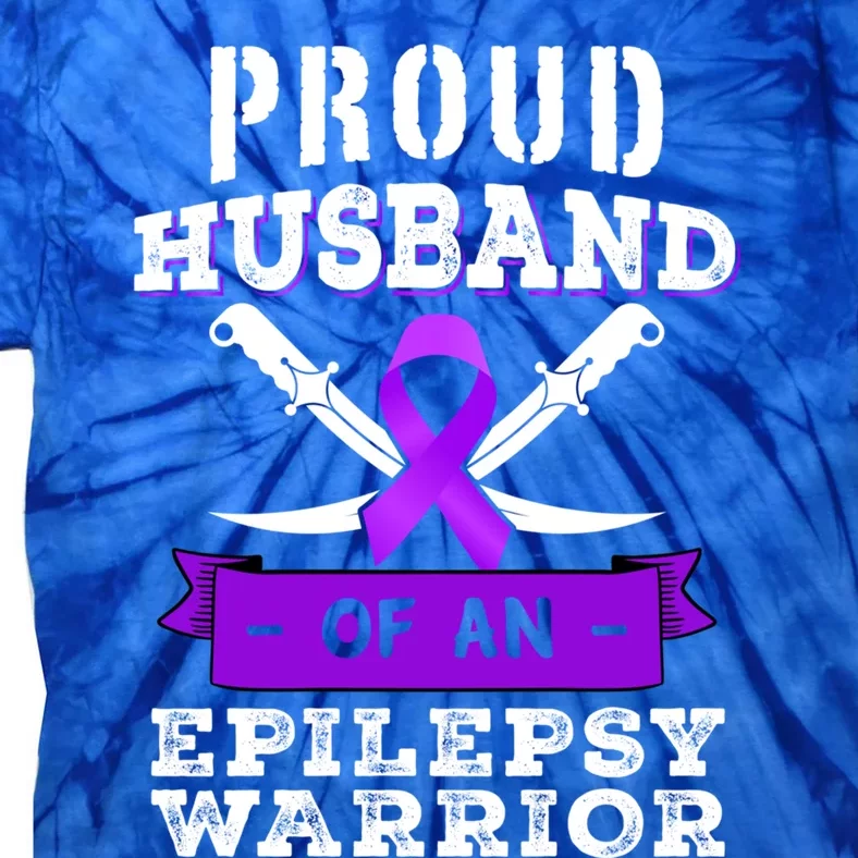 Proud Husband Of Epilepsy Warrior Seizure Disorder Awareness Gift Tie-Dye T-Shirt