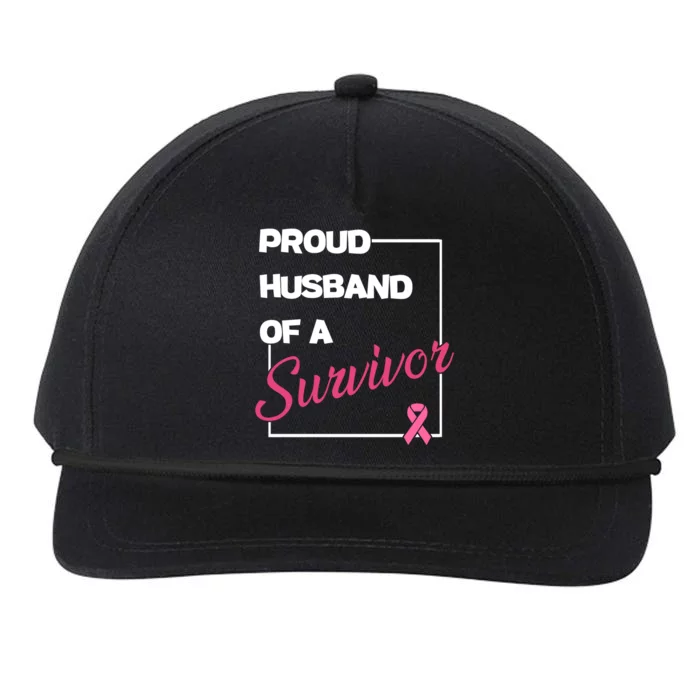 Proud Husband Of A Survivor Breast Cancer Awareness Snapback Five-Panel Rope Hat