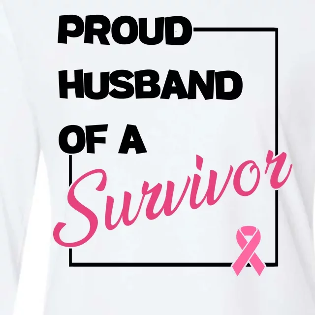 Proud Husband Of A Survivor Breast Cancer Awareness Womens Cotton Relaxed Long Sleeve T-Shirt