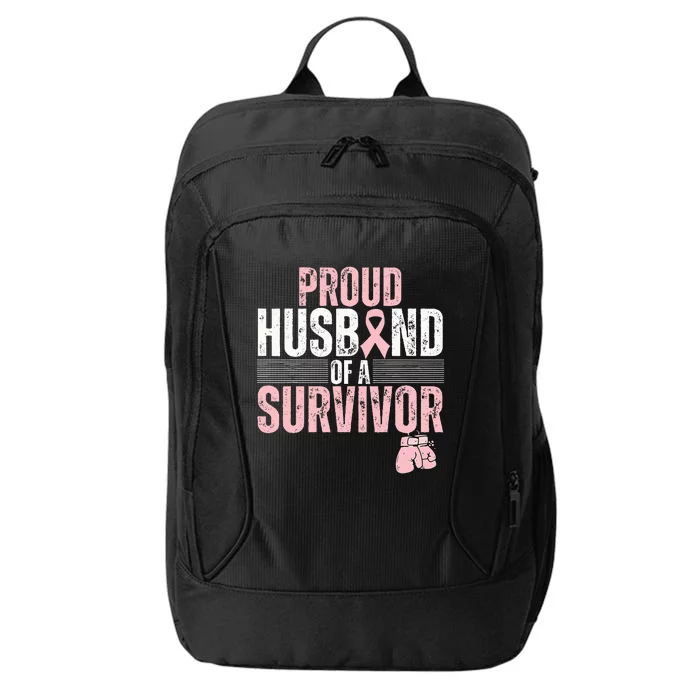 Proud Husband Of Survivor Breast Cancer Survivor Awareness City Backpack