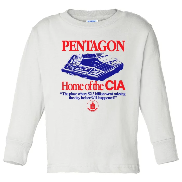 Pentagon Home Of The Cia The Place Where $2.3 Billion Went Missing The Day Befor Toddler Long Sleeve Shirt