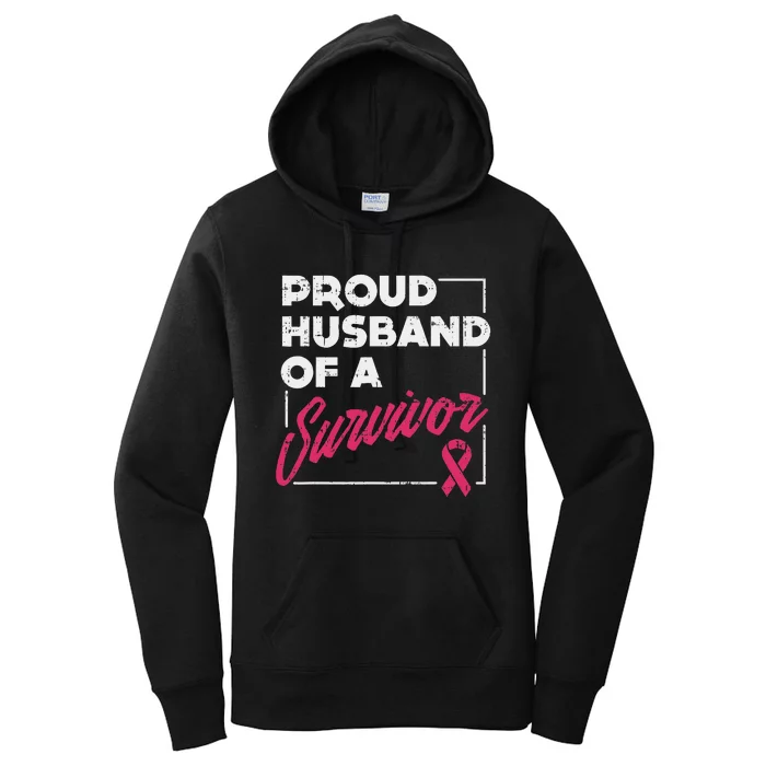 Proud Husband Of Survivor Breast Cancer Awareness Gift Women's Pullover Hoodie