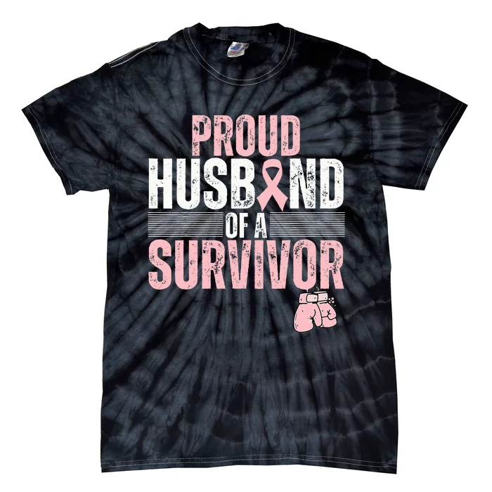 Proud Husband Of Survivor Breast Cancer Survivor Tie-Dye T-Shirt