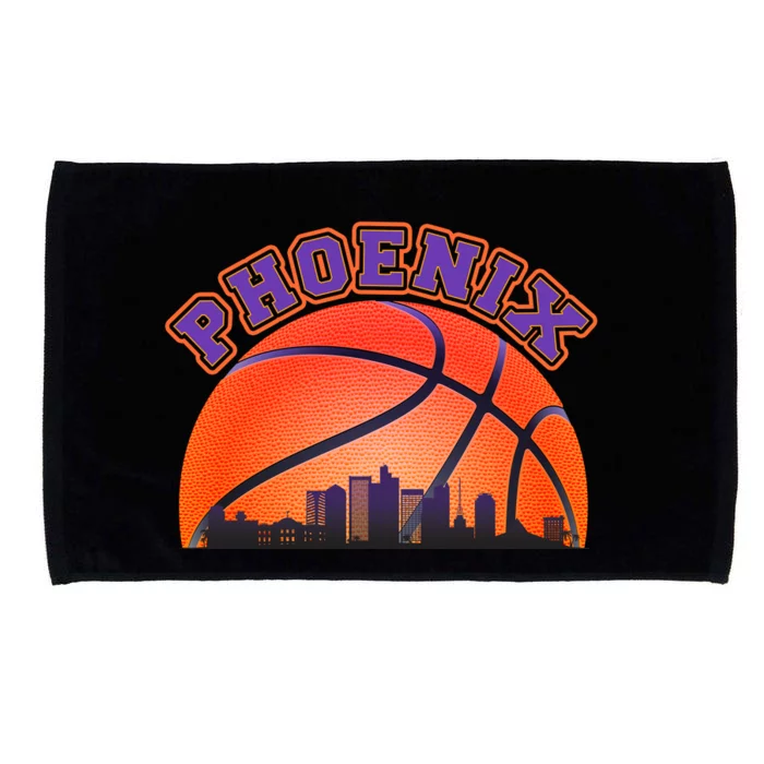 Phoenix Arizona Basketball City Skyline Microfiber Hand Towel