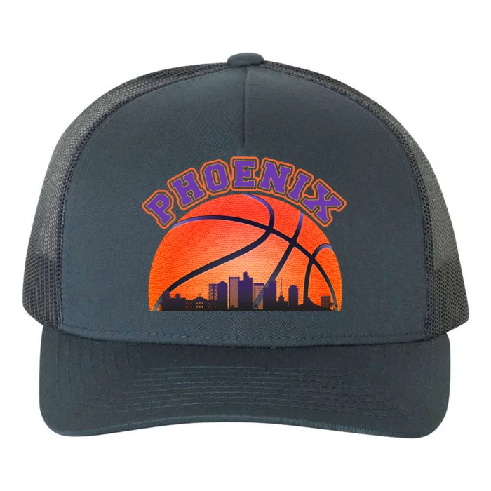 Phoenix Arizona Basketball City Skyline Yupoong Adult 5-Panel Trucker Hat