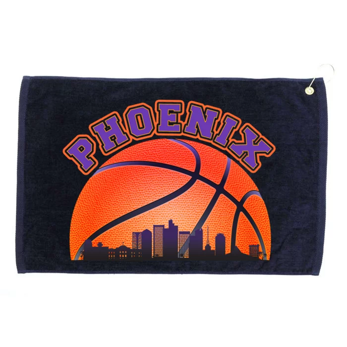 Phoenix Arizona Basketball City Skyline Grommeted Golf Towel