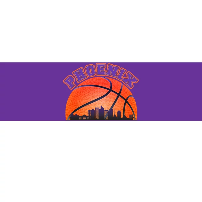 Phoenix Arizona Basketball City Skyline Bumper Sticker