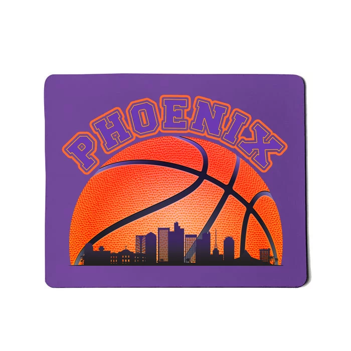 Phoenix Arizona Basketball City Skyline Mousepad