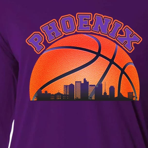 Phoenix Arizona Basketball City Skyline Cooling Performance Long Sleeve Crew