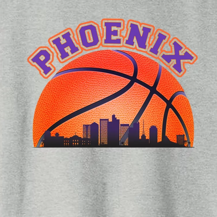 Phoenix Arizona Basketball City Skyline Women's Crop Top Tee