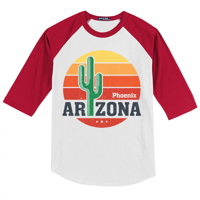 Phoenix Arizona Retro Kids Colorblock Raglan Jersey