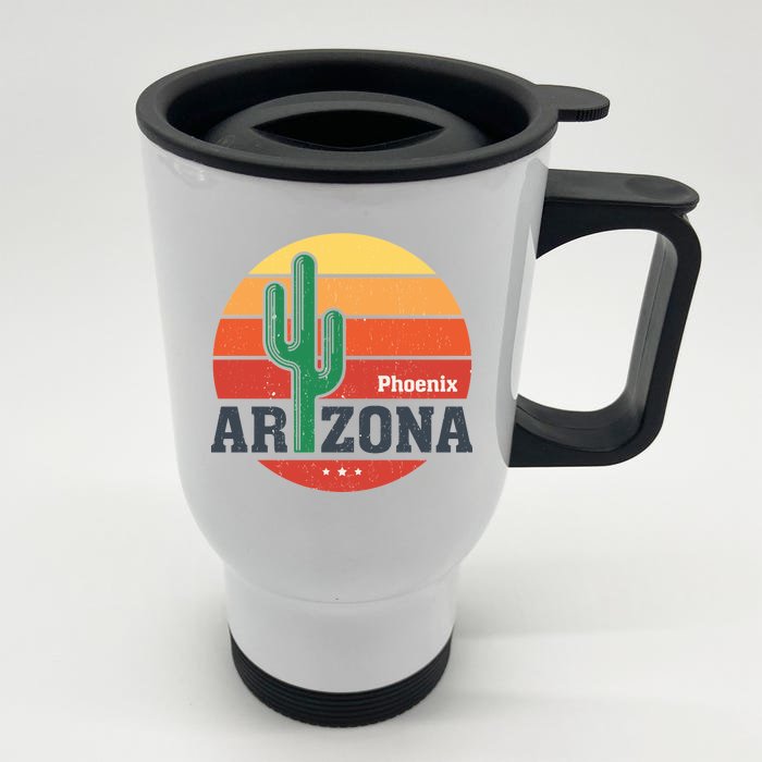 Phoenix Arizona Retro Front & Back Stainless Steel Travel Mug