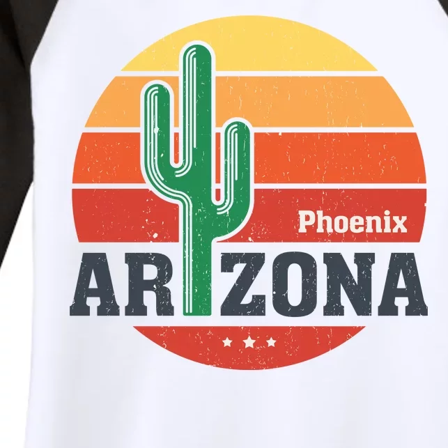 Phoenix Arizona Retro Women's Tri-Blend 3/4-Sleeve Raglan Shirt